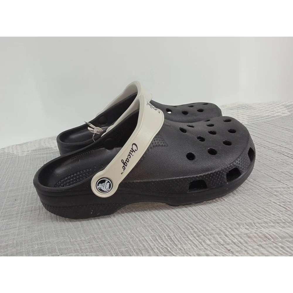 Crocs Chicago White Sox MLB Classic Clogs Black Pearl Mens 6 Womens 8 NEW